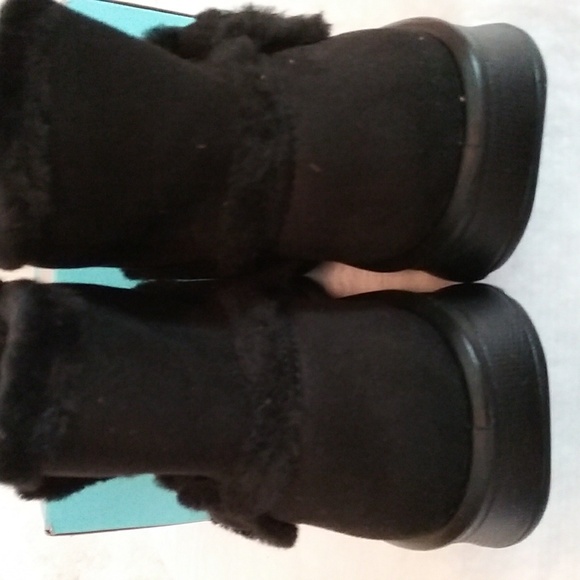 NIB BZEES Booties 7.5 W Black/Bows - Picture 5 of 8